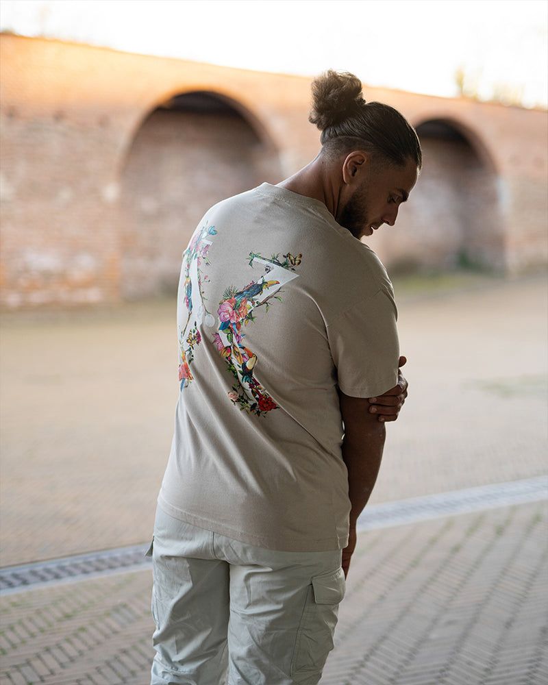 Floral - Loose fit - Sand