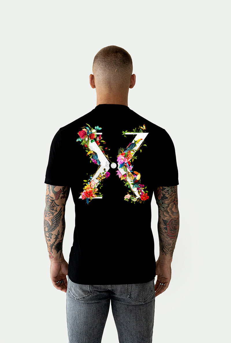 Floral - Slim fit - Black